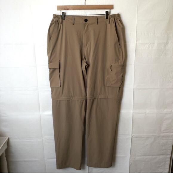 Gash Hao Zip Off Convertible Pants Mens Size 36 Backpacking Hiking Camping Tan - Picture 2 of 13